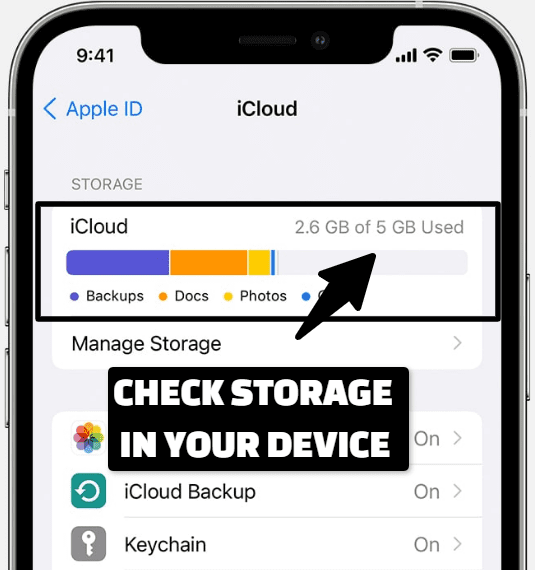 Check available Storage in your device