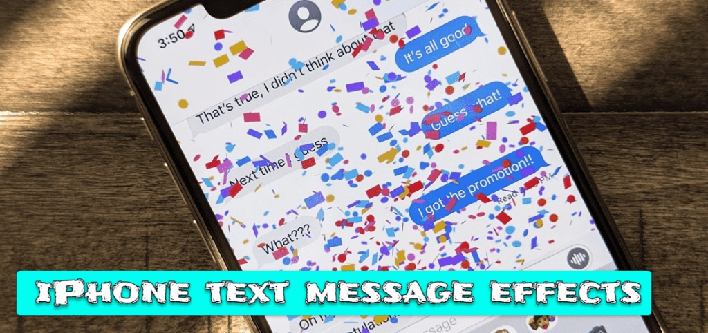 iPhone text message effects