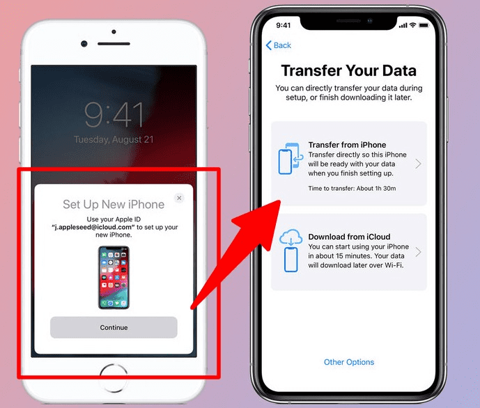 Move my data from my old iPhone to my new iPhone 