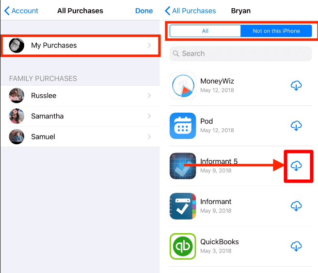 Delete a hidden app from the App Store