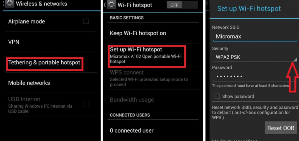 Change Mobile / Wi-Fi Hotspot Password